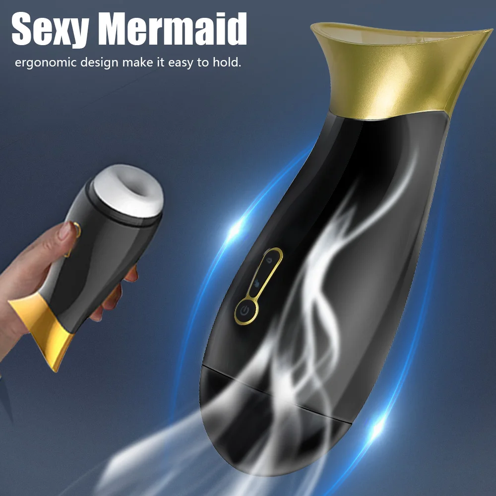 Αρσενικό σέξι γοργόνα αυνανιστής ηλεκτρική θερμαινόμενη αντλία δονητής στόμα για άντρες Glans που πιπιλίζει αληθινό puss_voghion.com