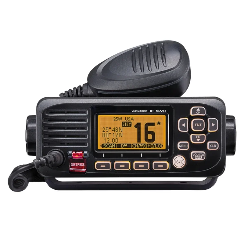 Marine electronics maritime navigation communication  IC-M220 ship boat Class D DSC CH70 VHF radiotelephone transceiver