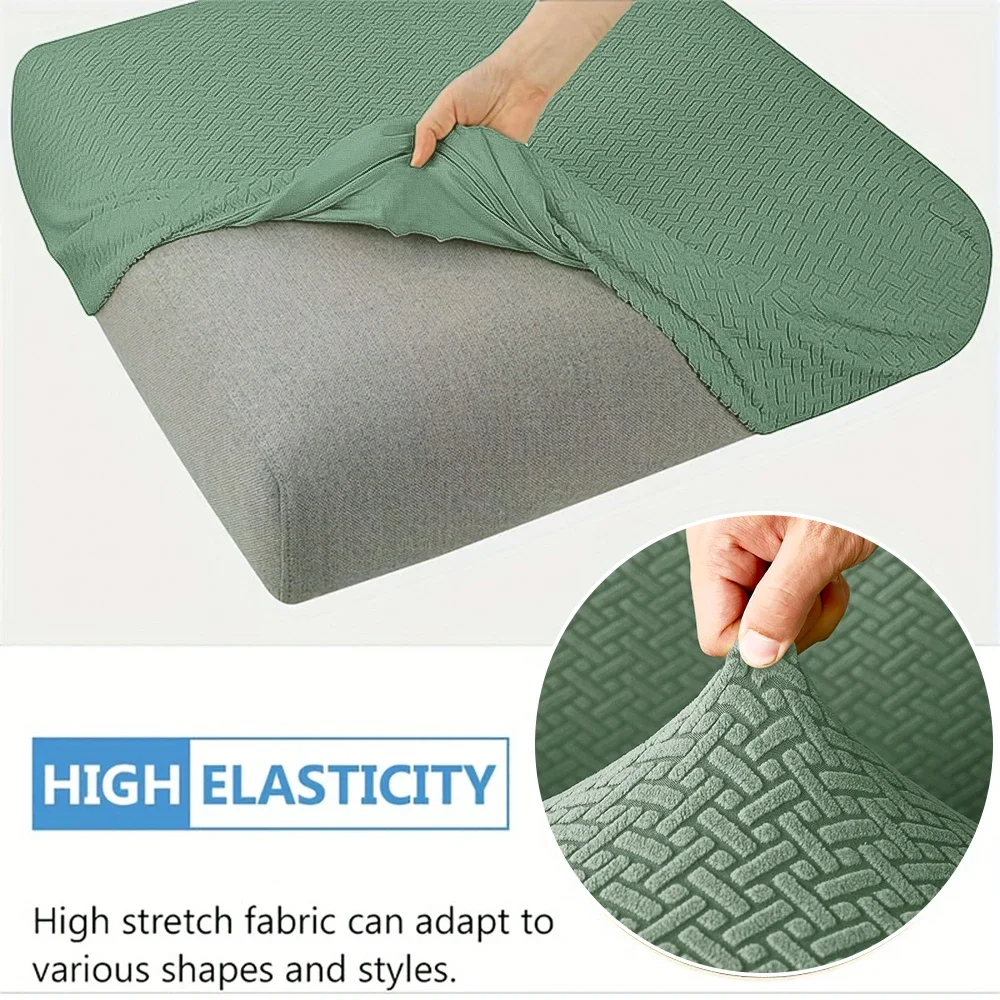 Jacquard Sofa Covers Soft Pure Sofa Seat Slipcover for Home Living Room Elastic L-Shaped Sofa Protector Chaise Lounge Seat Case 5