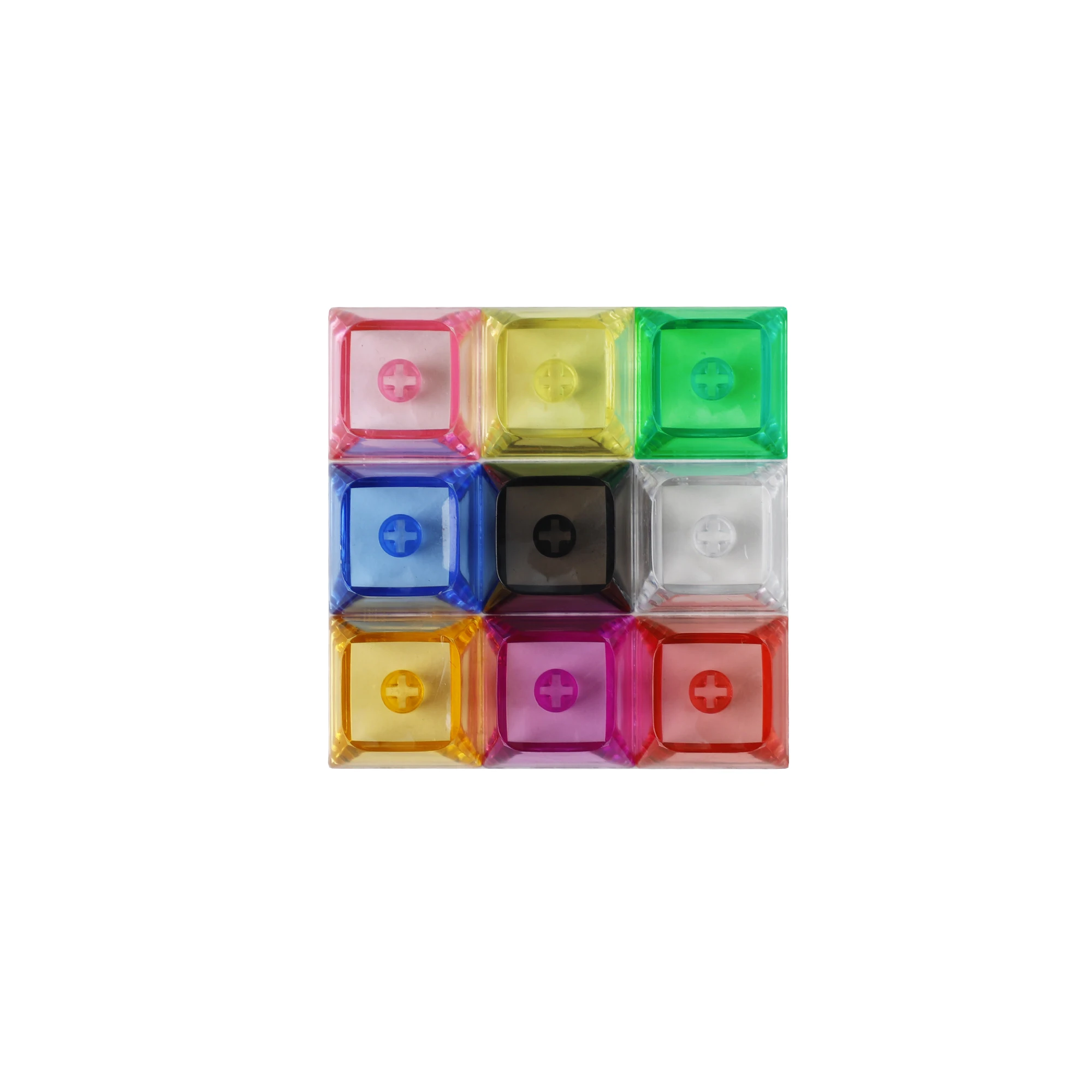 YMDK ZDA XDA v2 1u 키캡 클리어 PC 반투명 1.6mm 두께 키캡 MX 기계식 키보드 DIY용