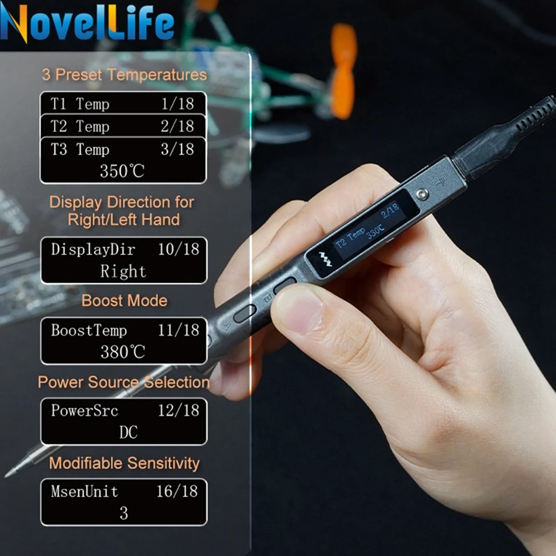 Original TS101 Electric Soldering Iron Adjustable Temperature USB Portable Digital Welding Station 65W Mini TS100 Upgraded 3