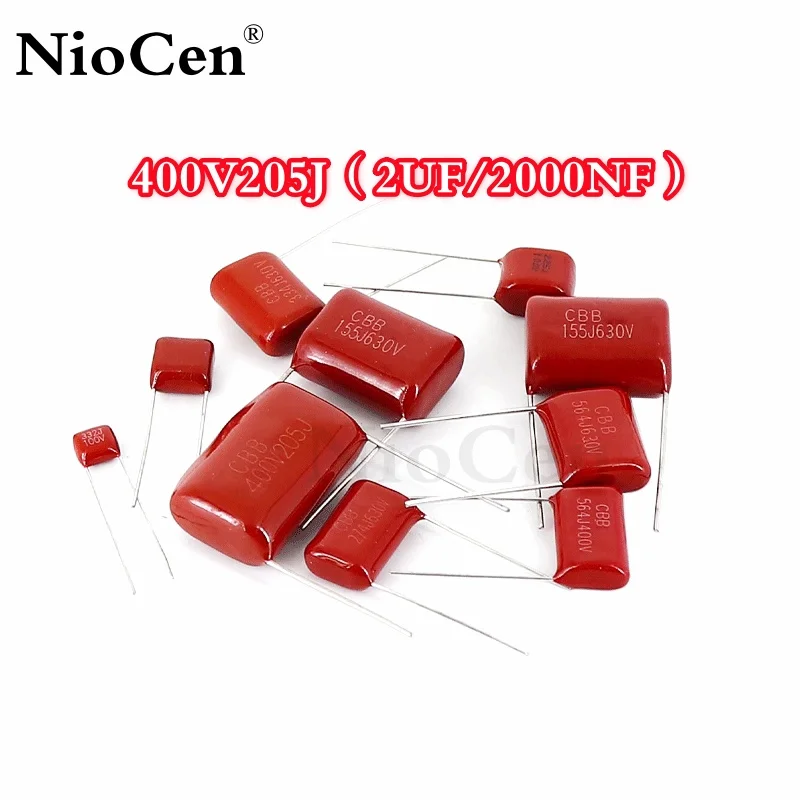 5 шт. 400V20 5J высокое качество 5% 2UF Шаг 25 мм 2000NF 400V 205 205J CBB полипропиленовый пленочный конденсатор