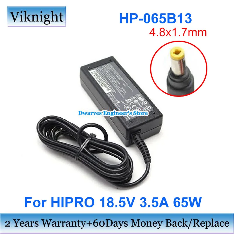 

Genuine 18.5V 3.5A 65W AC Adapter HP-065B13 A065R012L Laptop Charger For HIPRO Power Supply With 4.8x1.7mm Tip