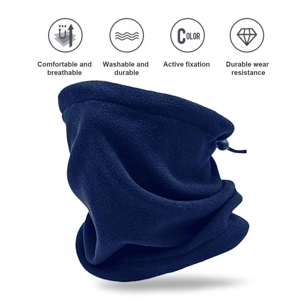 Fleece Neck Buff Male Bandana Winter Windproof Scarves Soft Cycling Hiking Half Mask Neck Warmer Gaiter Snowboard Bandana Ski