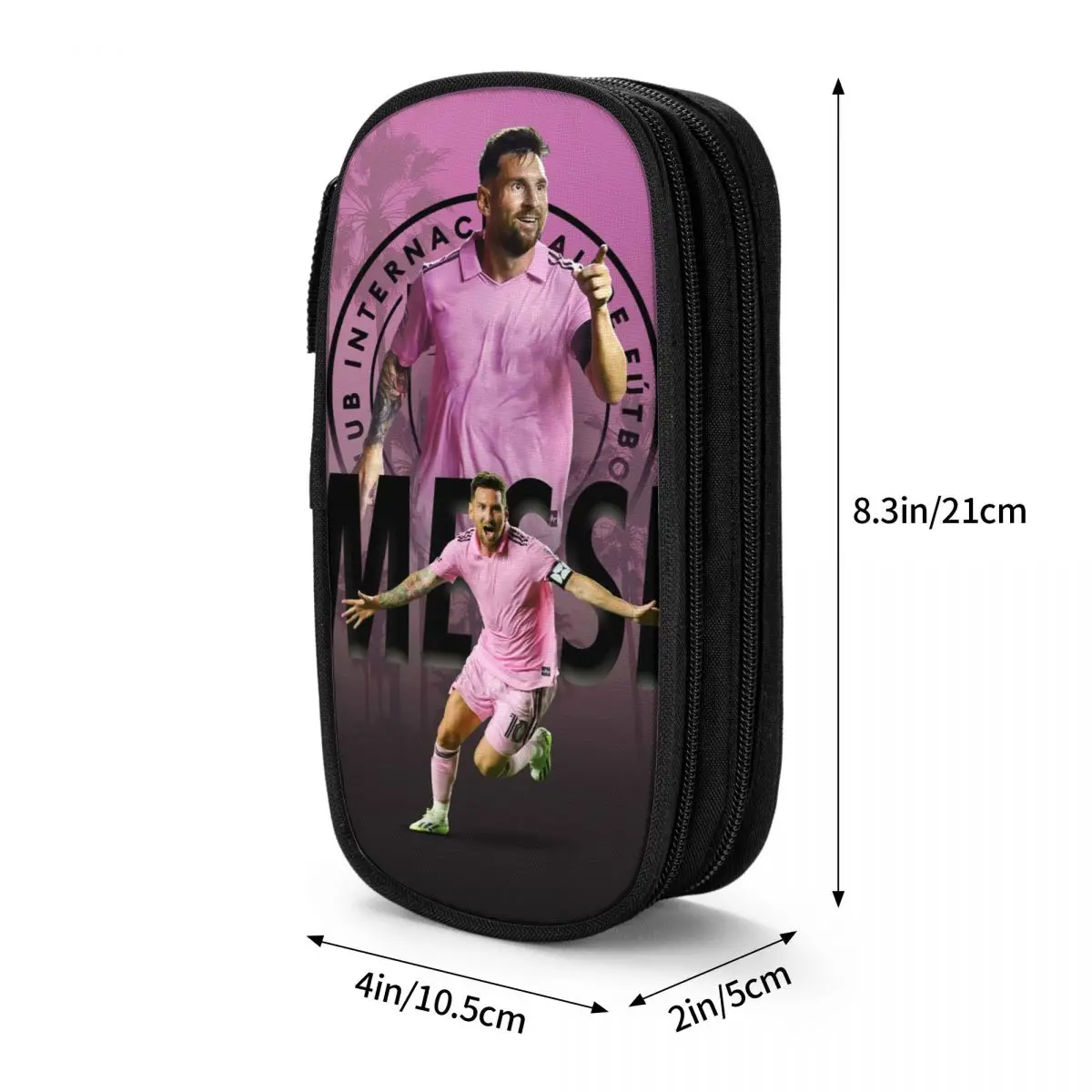 Large Pencil Lionel Pouch M-Messi Merch Double Layer Pencil Case Stationery Girl Make Up Bag Perfect Gifts 3