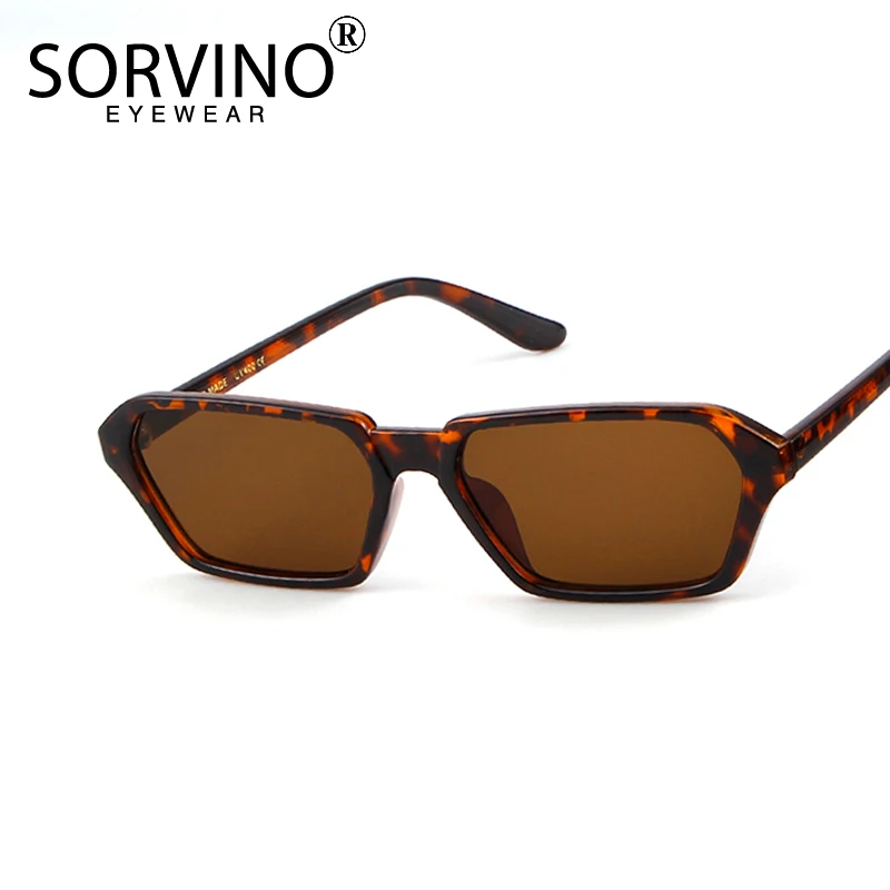 

SORVINO Retro Rectangle Sunglasses 2022 Women Tops 90s Fashion Square Sun Glasses Unique Designer Brand Pink Shades Oculos SVN49