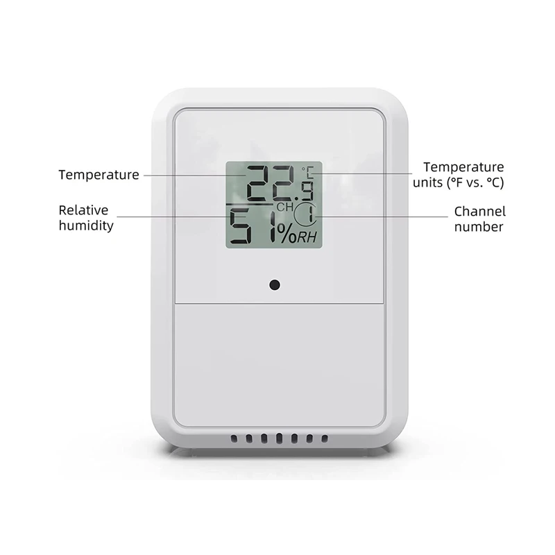 ZCFXGHH Thermomètre extérieur intérieur sans Fil, Mini thermomètre