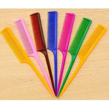 10pcs Pointed Tail Hair Styling Tool Comb Antistatic Hairs Dye Brush Barber Steel Needle Pin Rat Tip Combs Barbers Accessories