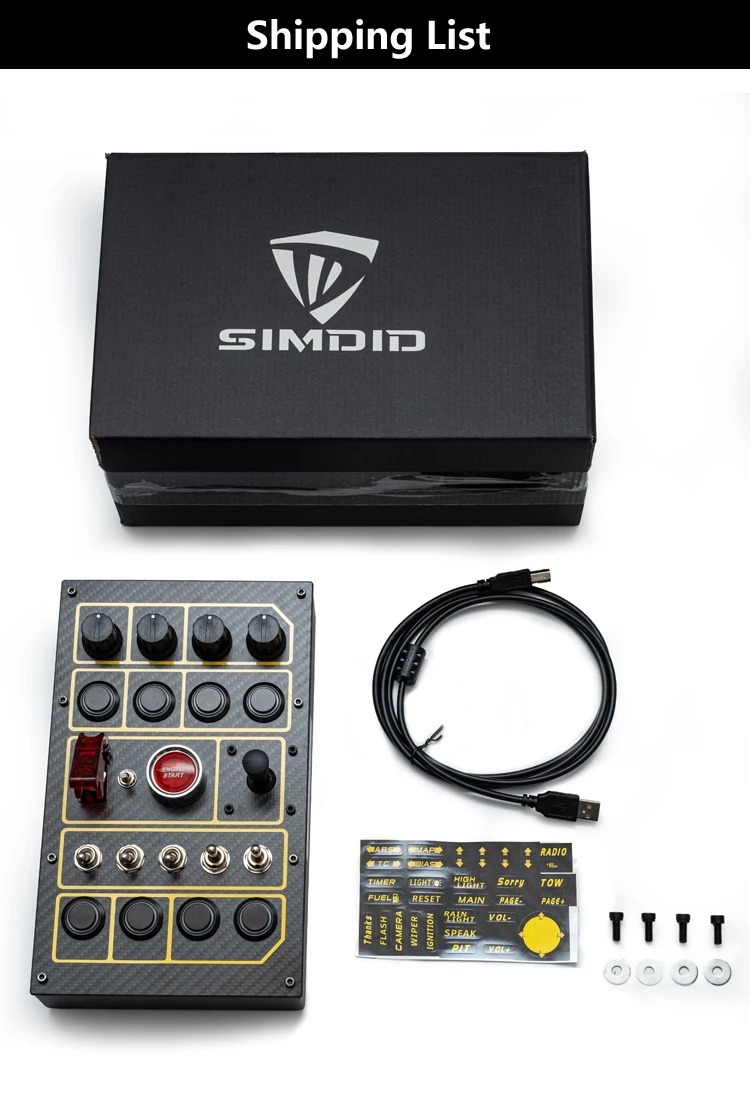 SIMDID-D30 Simracing Button Box-SIMAGIC MOZA FANATEC SIMCUBE can be installed arcade button