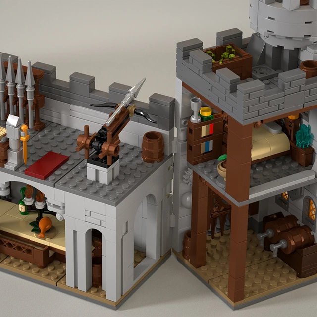 2484PCS Sword of Holy Spirit Castle Building Blocks Model Toys Sets Small Particle MOC Street View Bricks For Christmas Gifts