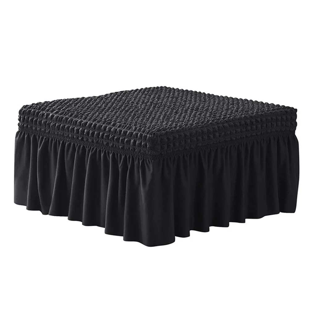 

Bubble Plaid Full Skirt Elastic Foot Pedal Cover Dust Cover Pedal Cover 5 Colors Footstool Cover Slipcovers Home Textile