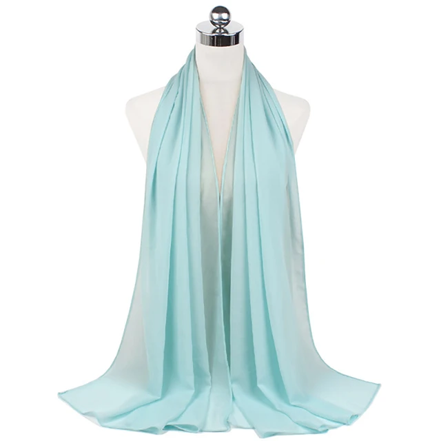 Femmes musulmanes en mousseline de soie Hijab châles écharpe Modal coton Jersey Hijabs plaine douce pour femme musulman Voile bandeau 70*180 cm islamique