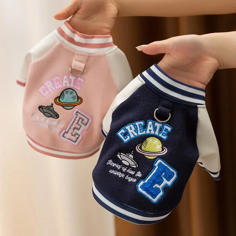 

Baseball Uniform Hoodies for Dogs Clothing Cat Small Planet Print Cute Winter Boy Pet Dog Clothes Chihuahua Pet Products 2023