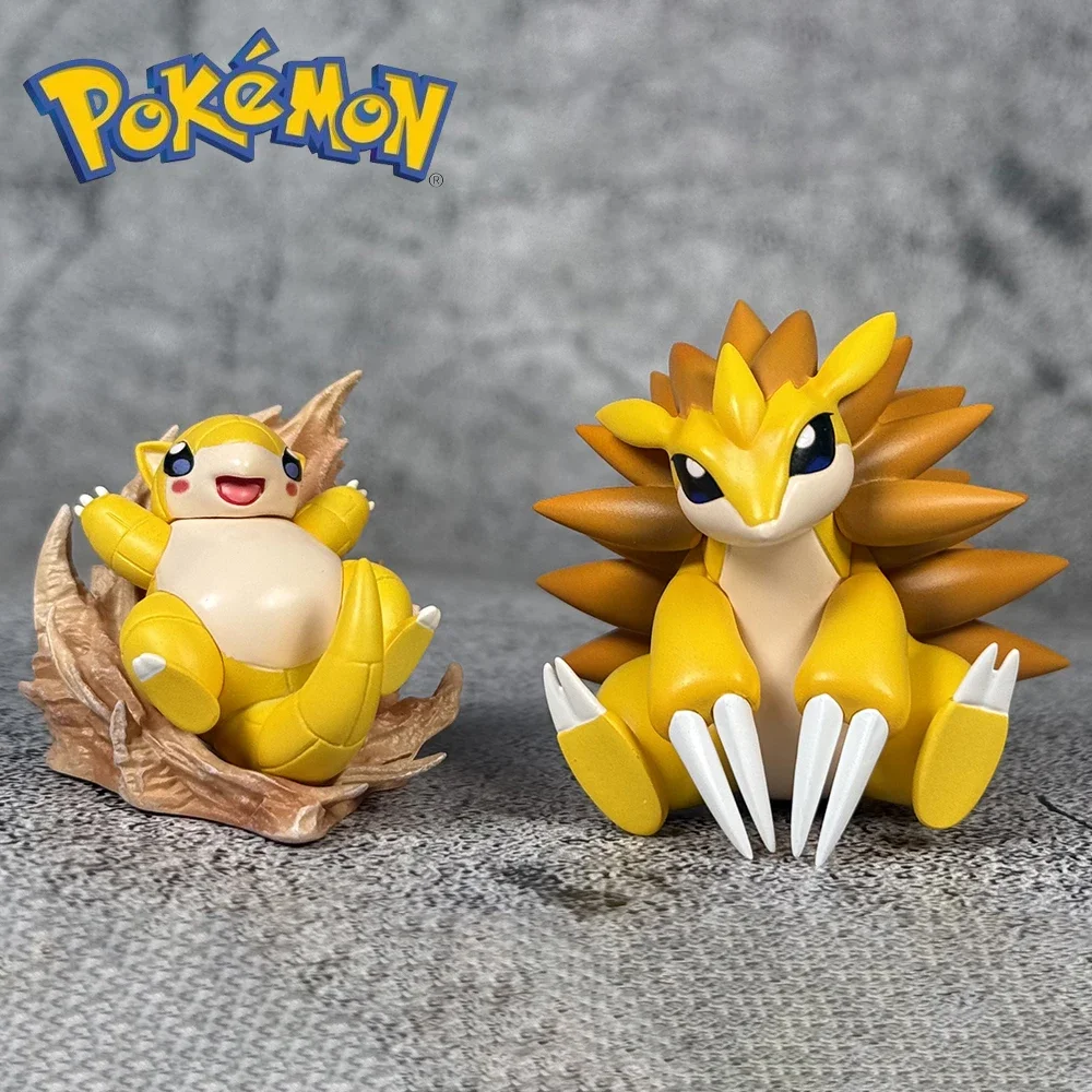 Zxz Pokemon Figure 027 Sandshrew 028 Sandslash Action Figure Cute