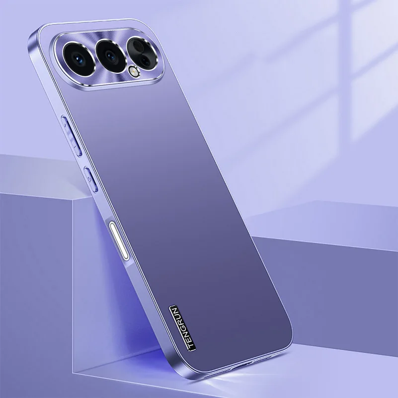 Sleek Aluminum Alloy Matte Back Case with All-Inclusive Camera Protection