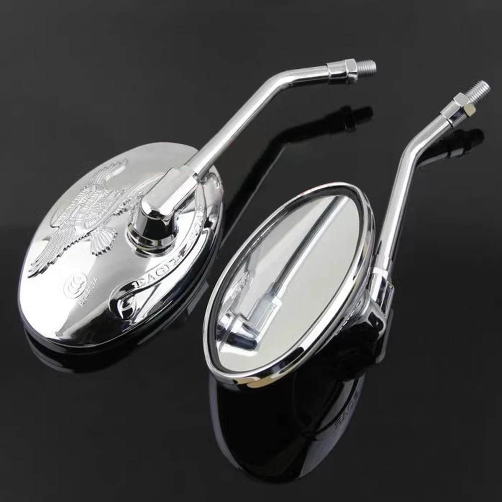 Motorcycle Chrome Rear View Mirrors 10mm For HONDA VTX 1300 1800 - Foto 5