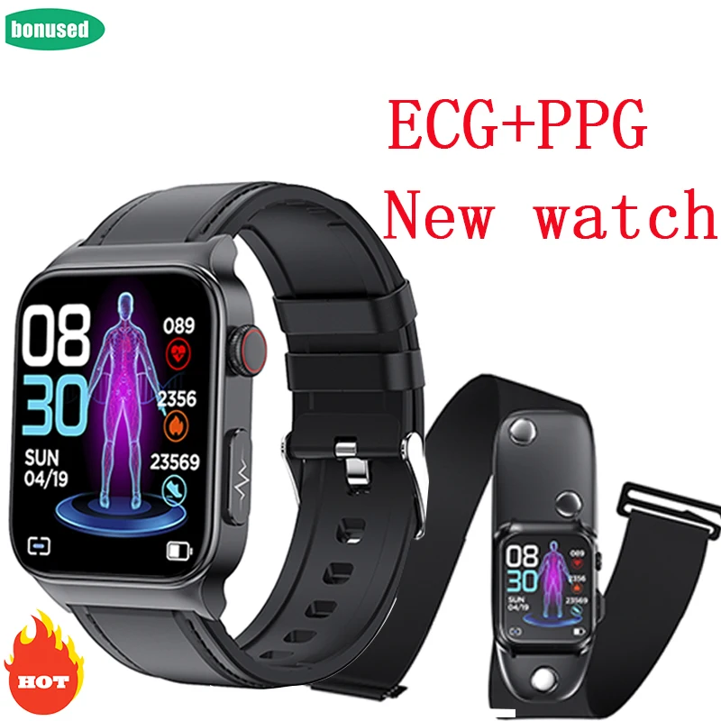 

BONUSED ECG+PPG Smart Watch Non-invasive Blood Glucose Smart Band Blood Pressure Electrocardiogram Temperature Monitoring Watch