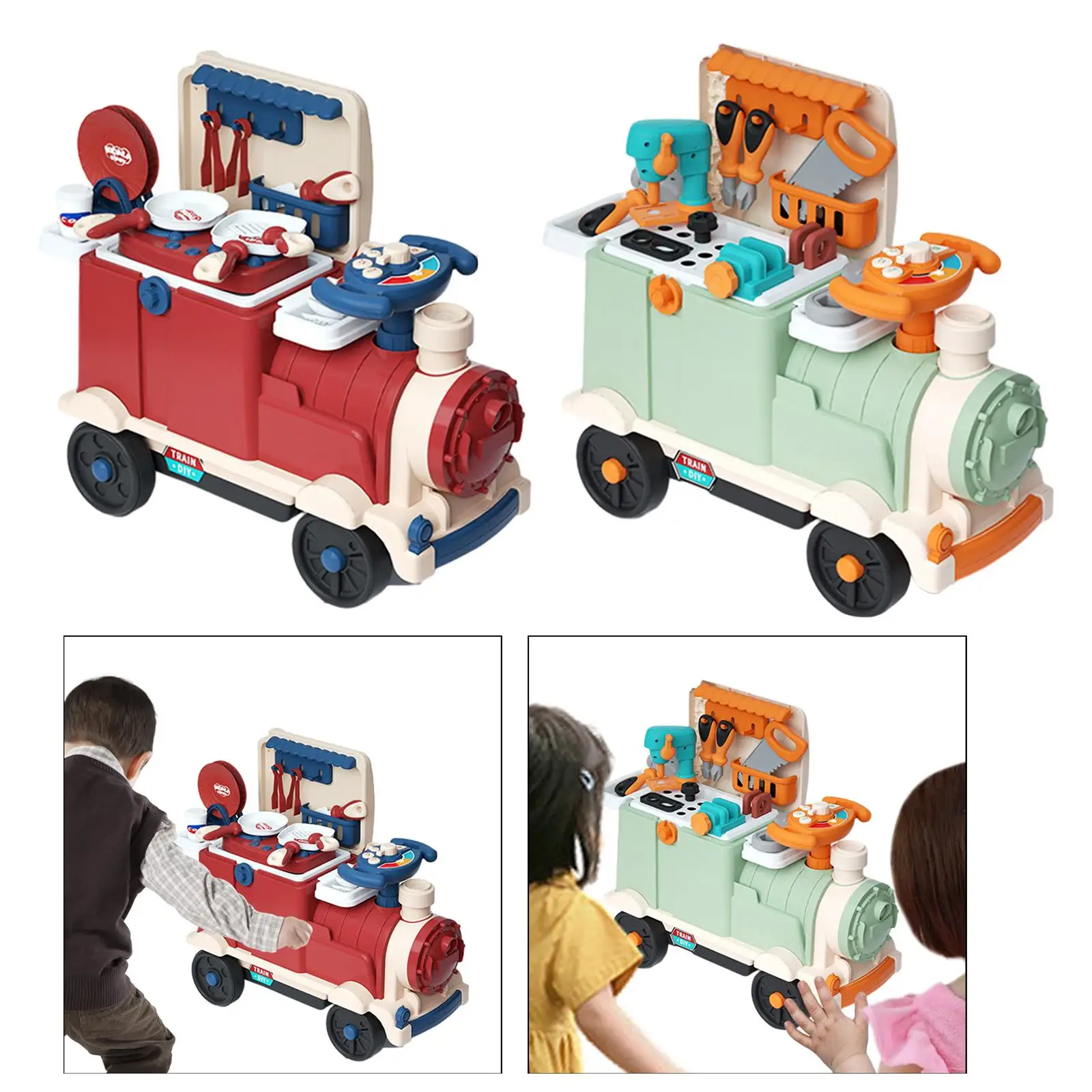 Children's Train Can Accommodate People 3D Craft Kits Kids Scooter Baby Seat