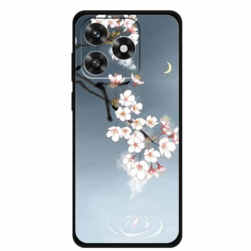 Black TPU Cartoon Soft Silicone Shockproof Case - Protective Back Cover