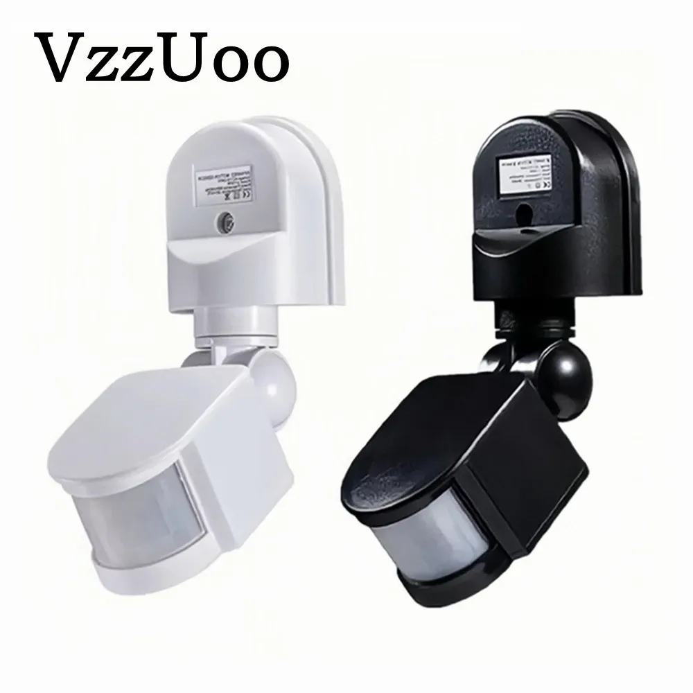 ไฟ LED Motion Sensor 85-265V อินฟราเรดอัตโนมัติ PIR เครื่องตรวจจับอินฟราเรด 180 องศาหมุนกลางแจ้ง Timer Switch Motion Sensor 1