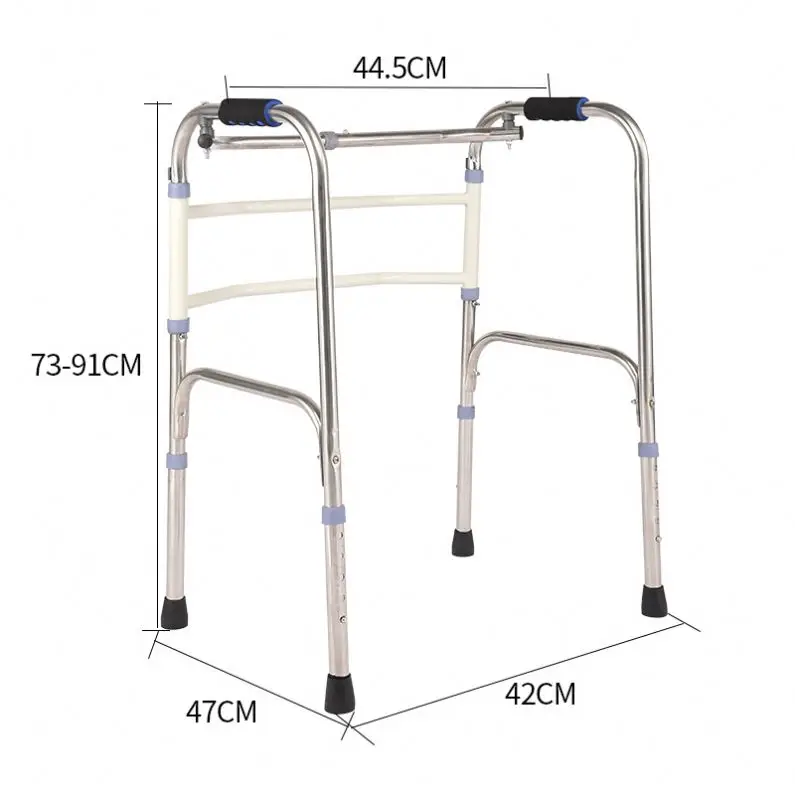 Lightweight Aluminium Frame Adult Walk Aid Walker with Wheel or without Wheel for Disabled 2