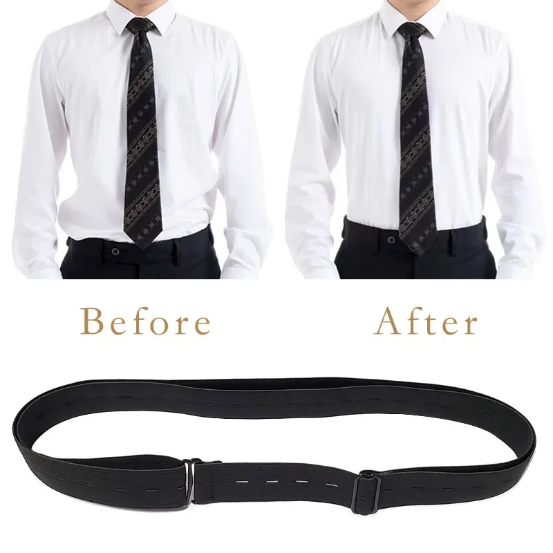 2.5cm/1inch Women Men's Shirt Stay Belt Keep Shirt Tucked in Adjustable Elastic Non-slip Shirt Holder Strap Lock Belt