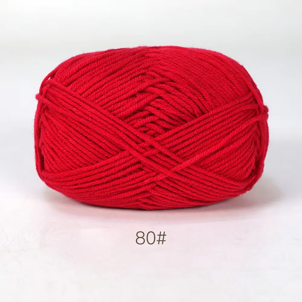 Luxurious Soft Milk Cotton Yarn Pack for Knitting and Crochet Projects - 5PCS, Total 250g