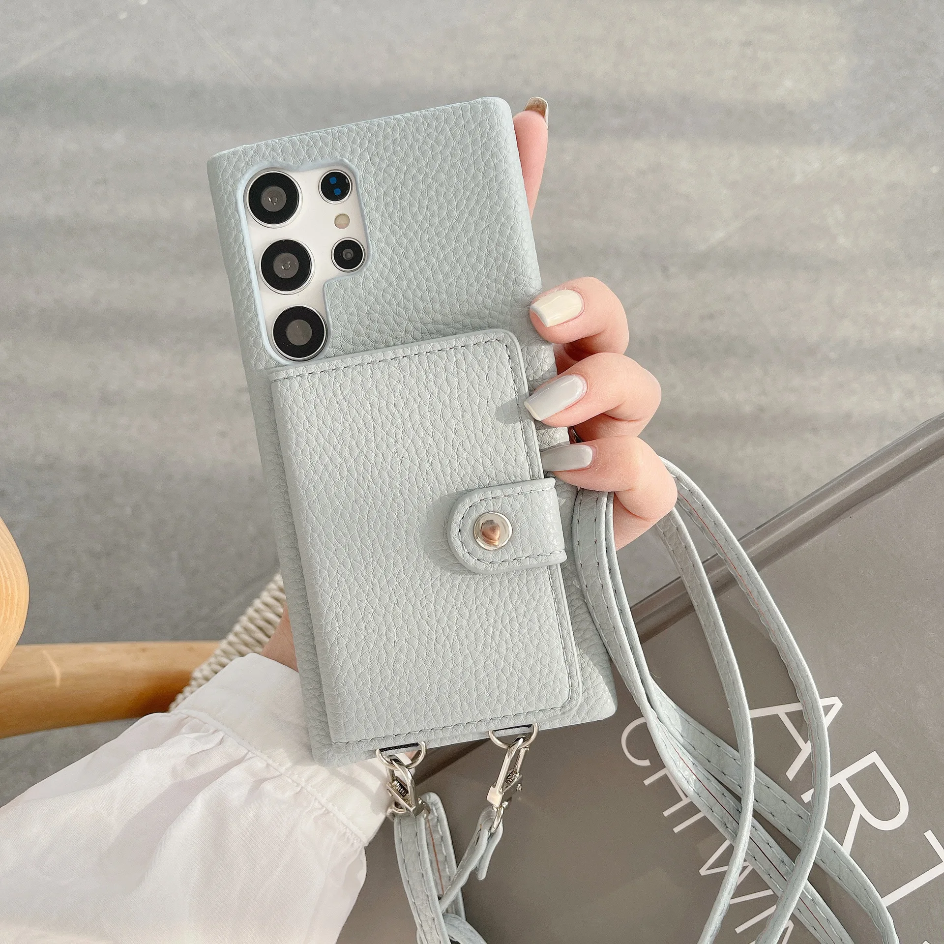 Versatile Crossbody Phone Case & Wallet Card Holder Cover in Stylish Design