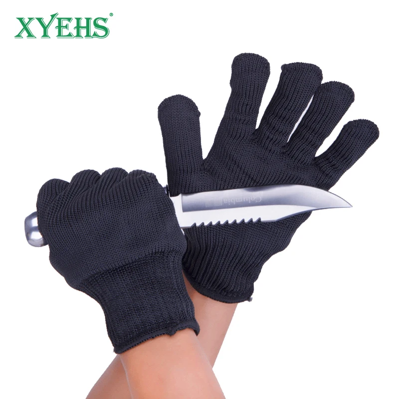 

XYEHS SF7035 Level 5 Cut Resistant Gloves Polyester & Steel Wire Anti-Cut Gloves Wear-Resistant Touch Screen Kitchen Gardening