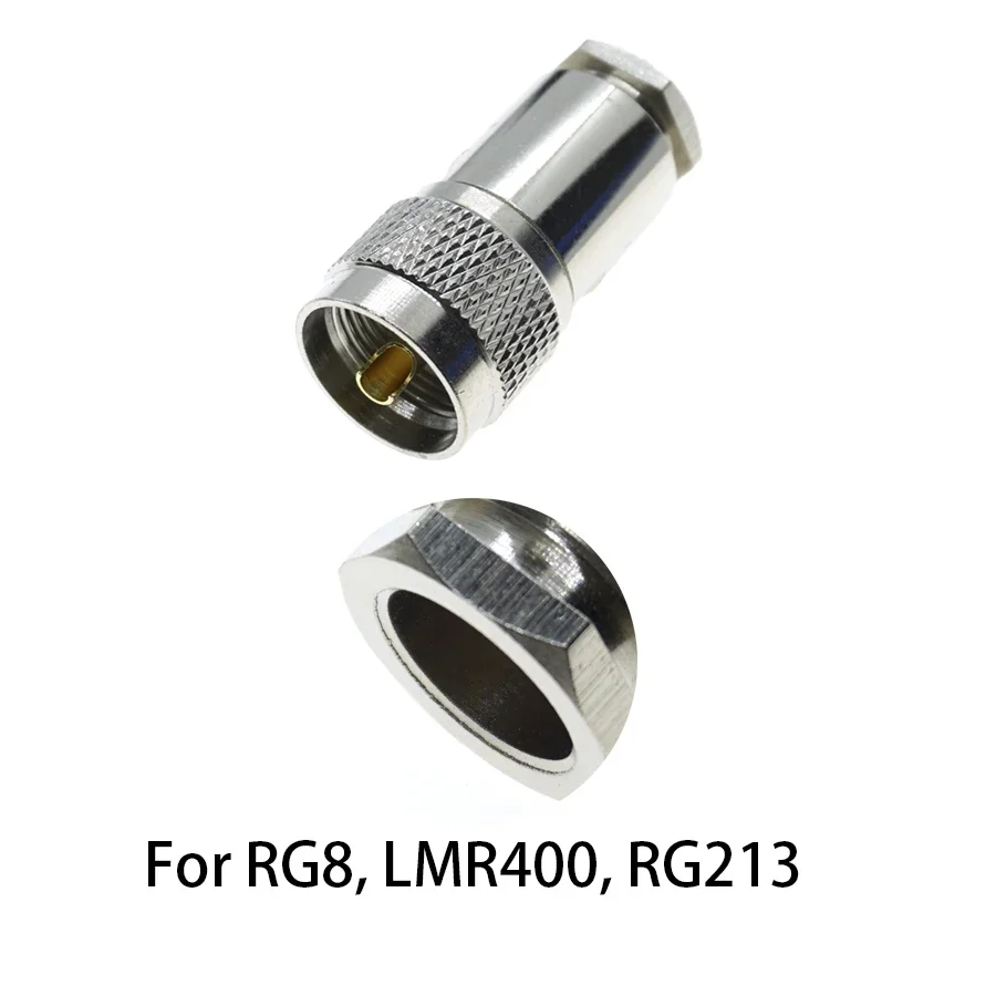 RF 동축 커넥터 와이어 케이블, 1X UHF PL259 수 SO239 암 클램프, RG8, LMR400, RG5,RG6,LMR240, RG8X,RG58, RG400, RG142,LMR500