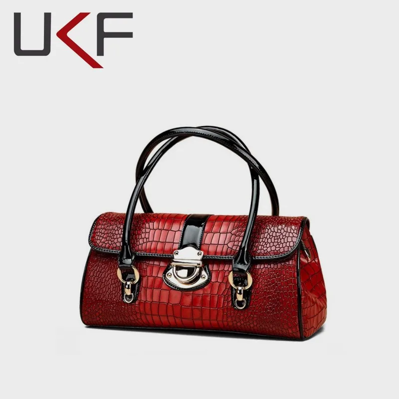 

Роскошные кожаные вместительные повседневные тоуты UKF 2024, новые высококачественные сумки на плечо для женщин, модные женские сумочки