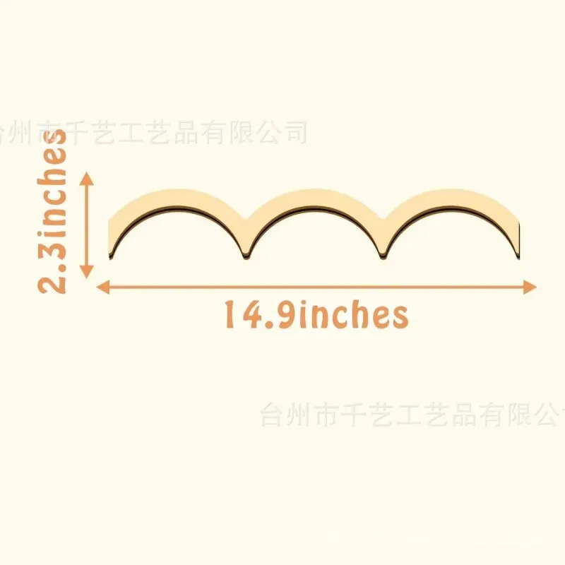 12/24개 스캘럽형 목재 벽 몰딩 의자 레일 목재 코니스 트림 홈 데코용 최신 2026 디자인