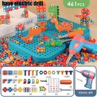 Children Toys Tool Set Electric Drill Screw Nut 3D Puzzle Toys Pretend Play Repair Tool Box Drilling Assembly Educational Toys 1