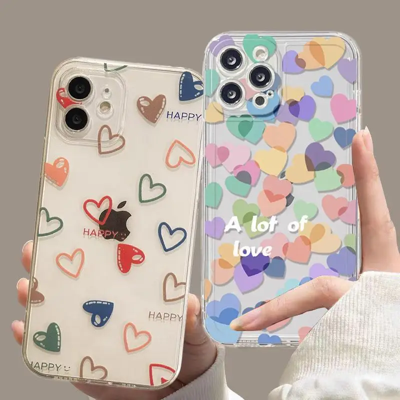 Custodia Per Telefono Per Huawei Honor X7B X8B X9B Nova 5T P40 Lite Cover Love Heart Angel Eyes Square Antiurto Soft