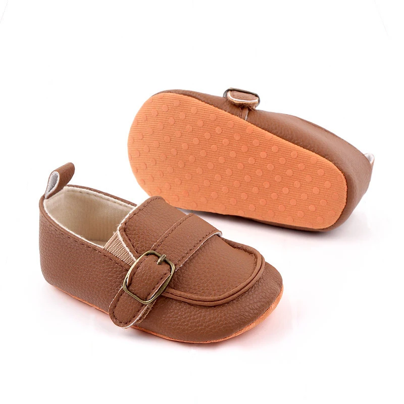 Baby First Walker Shoes Boy Shoes 0 to 3 6 9 12 18 Months Soft Sole PU Leather Baby Shoes Anti-slip Toddler Kids Girl 1 to 2 Yrs 3