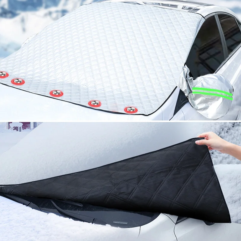 Windshied Snow Cover Multipurpose Car Front Window Sun Protection Shade  Snow Ice Cover Winter Car Essentials For Sleet Sun And - AliExpress