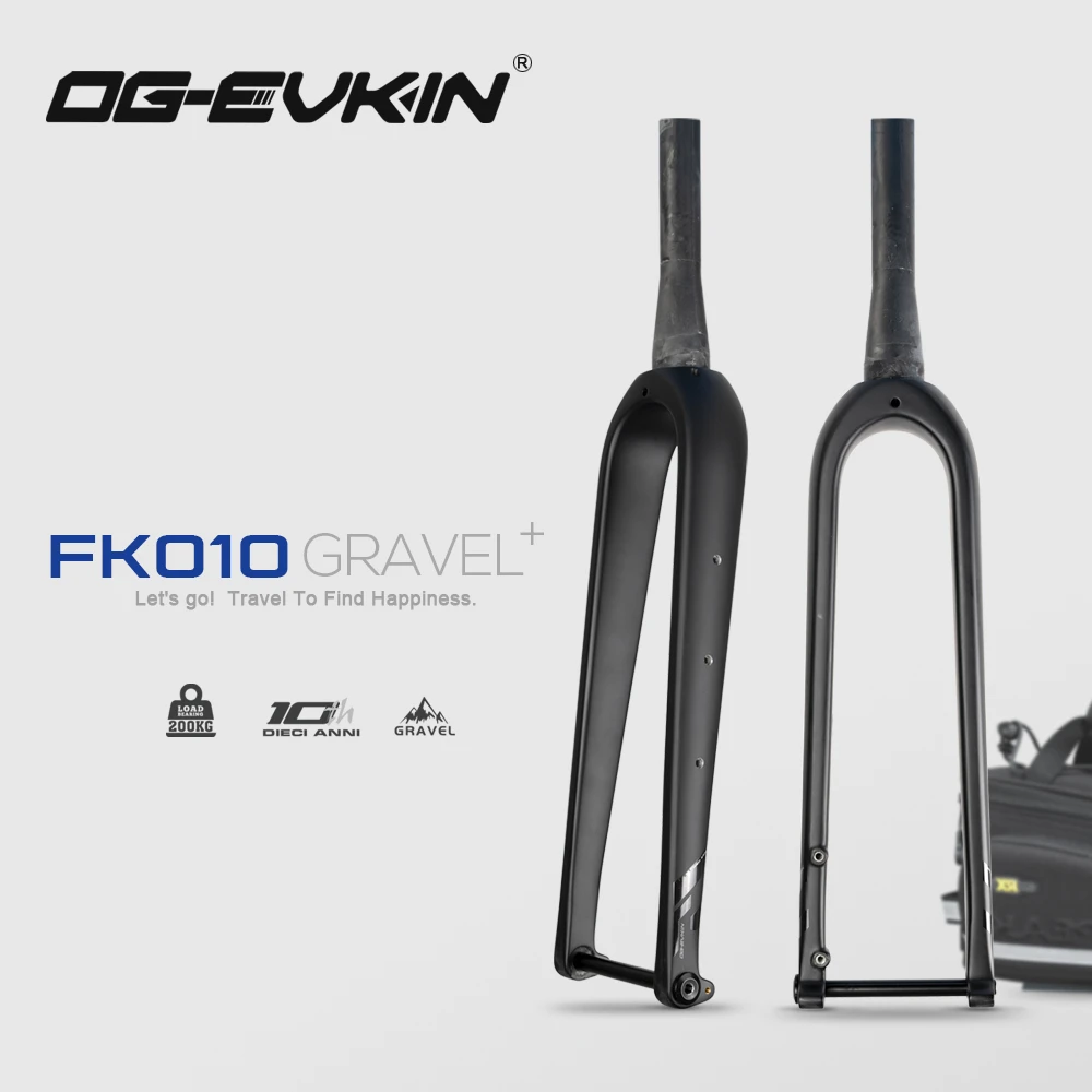 Ogevkin Fk010 Gravel Fork Carbon Fiber Tapered Gravel Bicycle Front