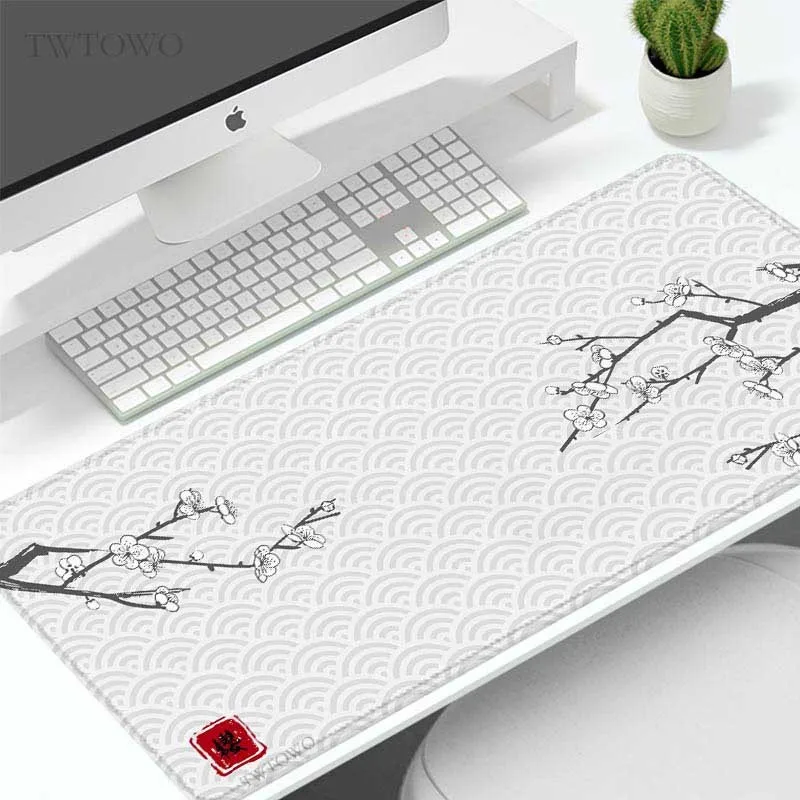 Mouse Pad de Cerejeira para Jogos Sakura xl Computador de Casa Mousepad Tapetes de Mesa Borracha Natural Tapete de pc Antiderrapante Macio Novo