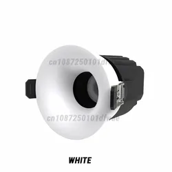Elegant LED Curved Surface Spotlights - Anti - Glare Downlights for Living & Bedroom Ceiling Lighting (4000K)