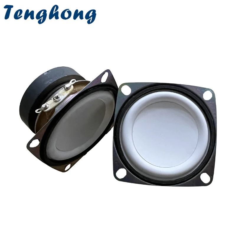 2pcs 2 Inch White PU Edge Full Range Speaker Unit 4 Ohm 3W Portable Audio Loudspeaker For Home Theater DIY High Fidelity