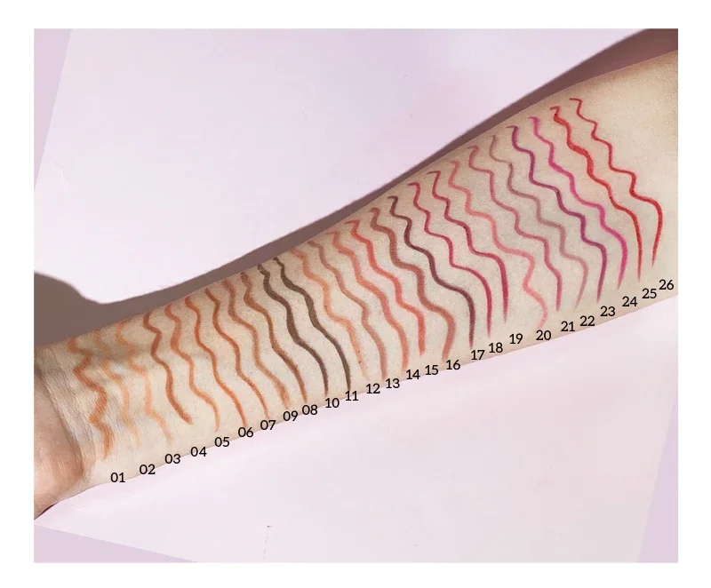 26 Colors Matte Waterproof Vegan Brown Lip Liner Eyebrow Pencil Eyeliner Private Label Lipliner White Pen Wholesale Makeup 6