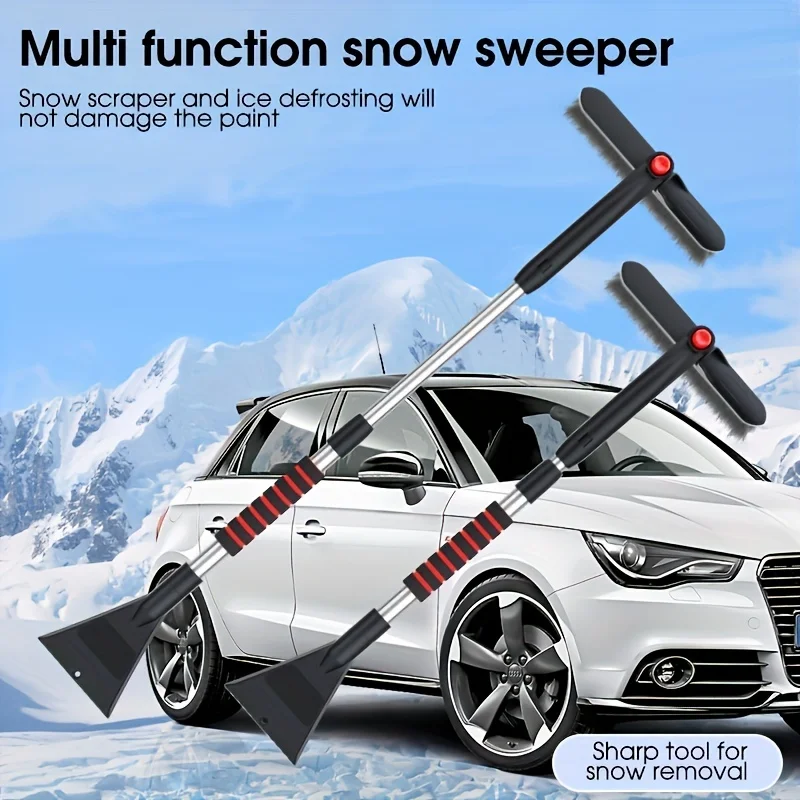 Car Snow Brush Retractable Snow Plow Window Glass Defrost Scraping Snowboard Winter Clearing Tool Car Exterior Accessories for car snow brush