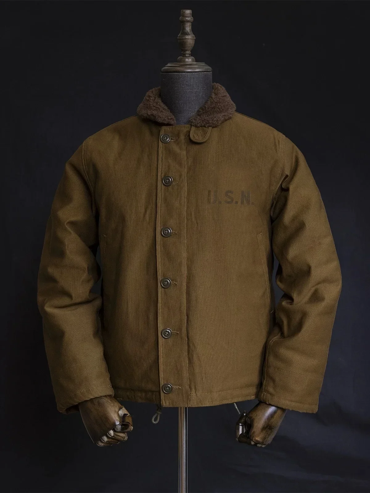 Red Tornado Naval N-1 Deck Jacket Jungle Cloth Shell Alpaca Lined Coat Men Vintage Workwear 5