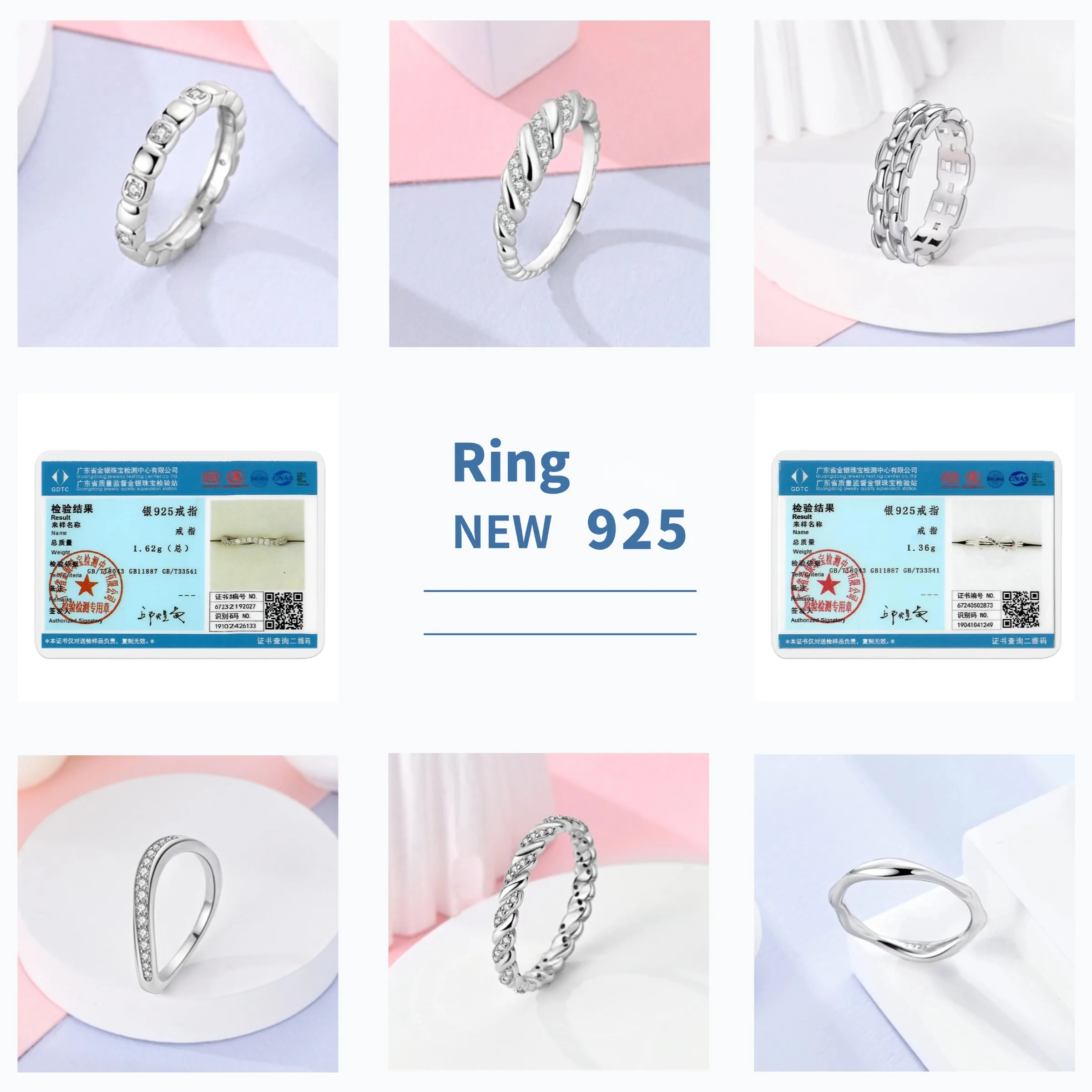 925 Silver Shine Zircon Wedding Ring Simple For Women Sterling Fashion Stackable Rings Popular Anniversary Jewelry