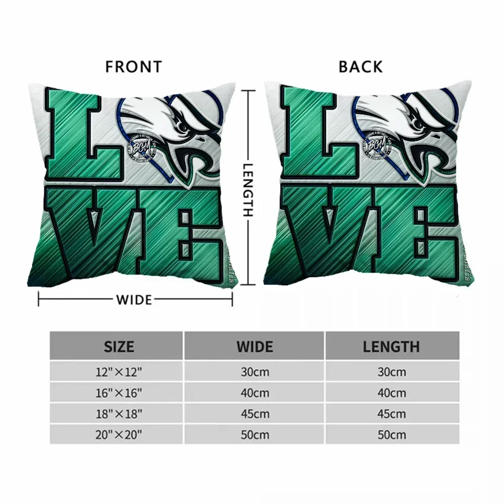 Philadelphia E-Eagles Cushion Cover 45x45 Cushions Covers Decorative Pillowcase for Living Room Home Decoration Accessories Sofa 6
