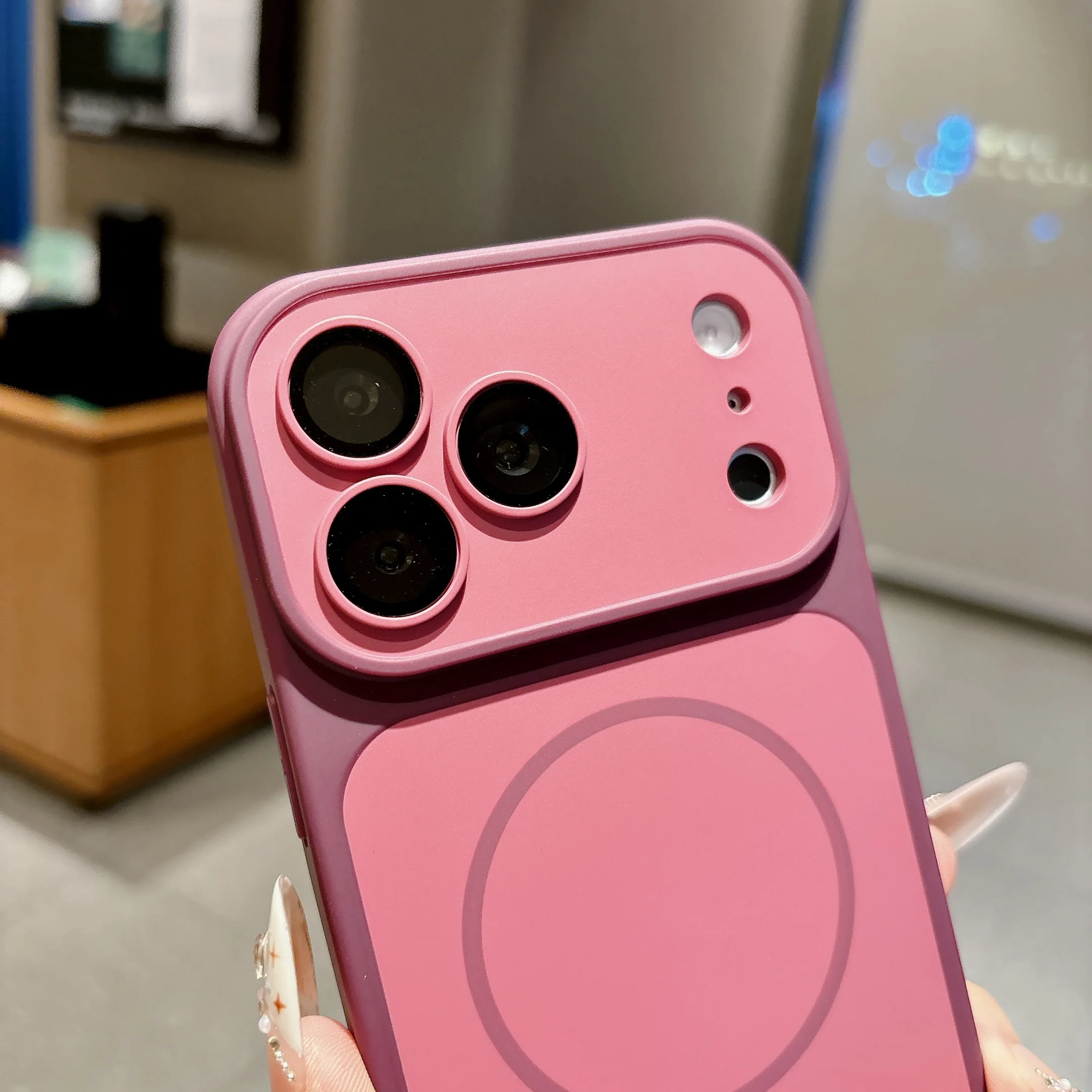 Matte Armor Magnetic Wireless Charging Shockproof Phone Case with Magsafe Compatibility