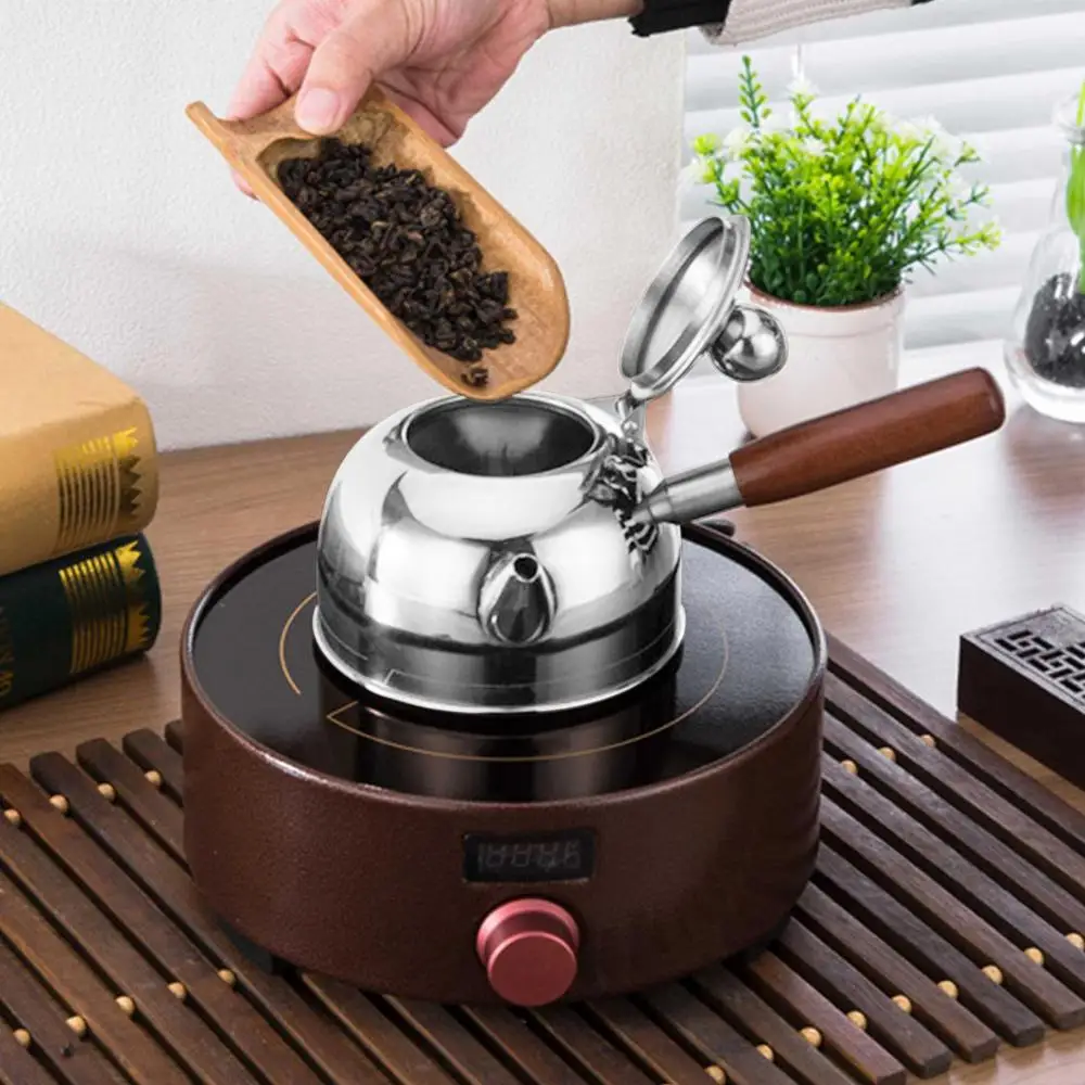 Stainless Steel Tea Kettle Anti-Scalding Handle For Induction Cooker 550Ml Capacity True Color