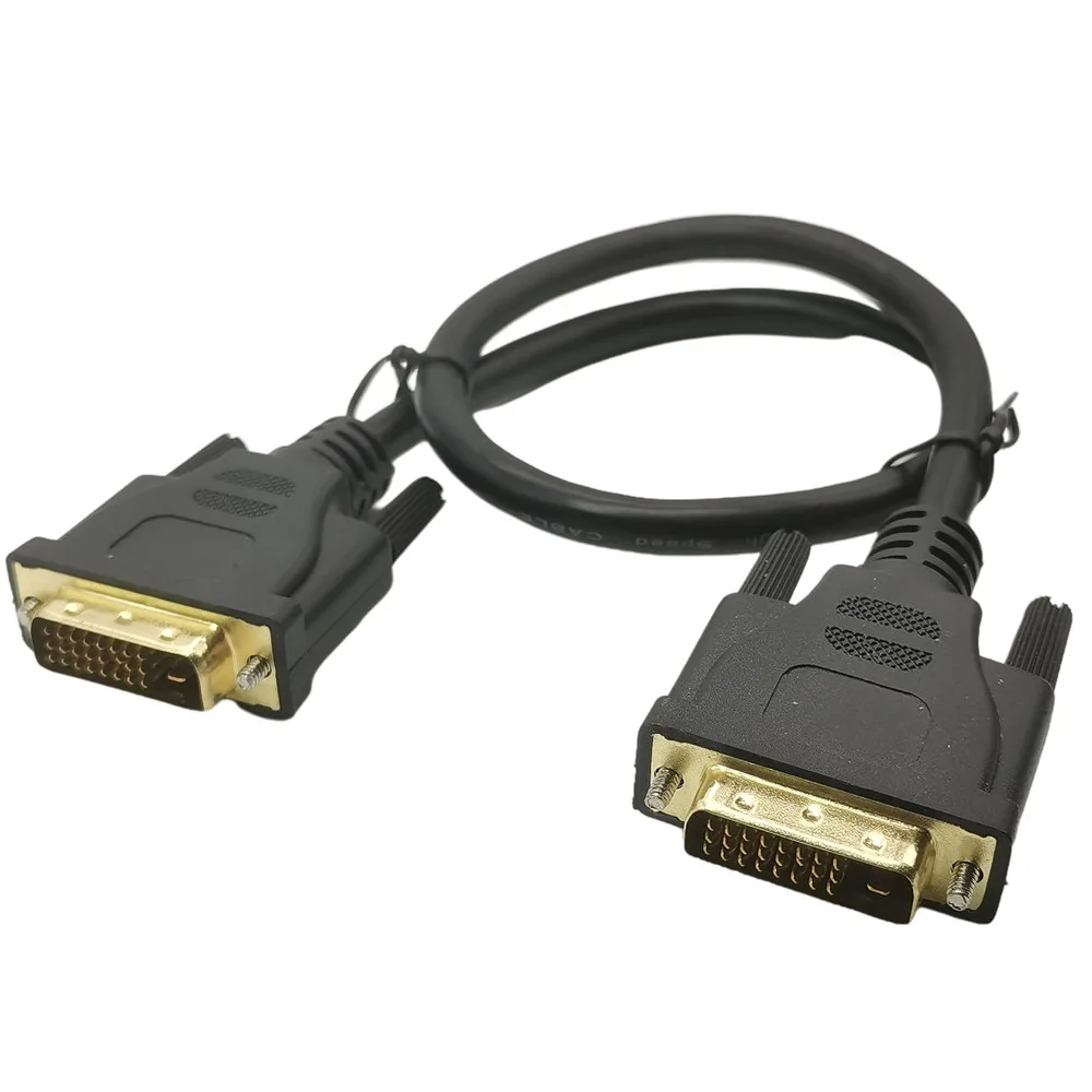 Cavo Dvi 1080P 3D Placcato Oro Spina Maschio-Maschio Dvi A Dvi 24 + 1 Pin Cavo 0.5M Per Monitor Lcd Dvd Hdtv Xbox
