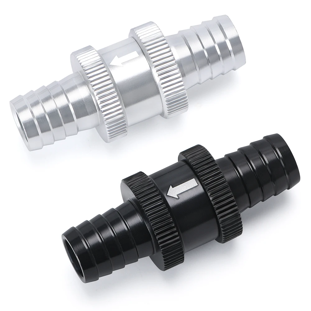 LIZHI RACING-9/16" 14mm Non Return One Way Fuel Check Valve Aluminum Alloy Petrol Diesel LZ-FCV14