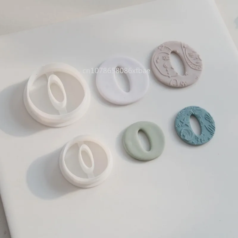 Polymer clay cutter 2Pcs/Set basic geometric hollow shape mold niche design DIY earring jewelry